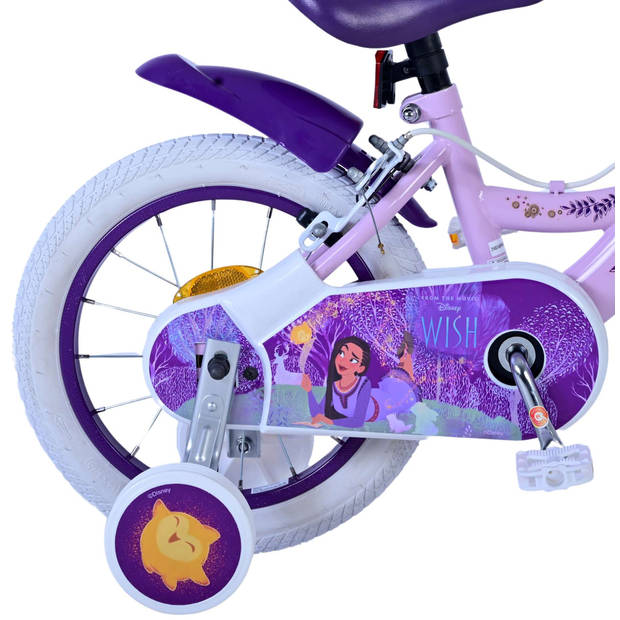 Disney Wish Kinderfiets - Meisjes - 14 inch - Paars - Twee handremmen