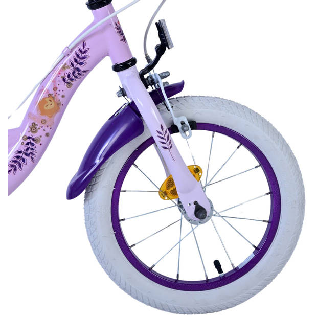 Disney Wish Kinderfiets - Meisjes - 14 inch - Paars - Twee handremmen