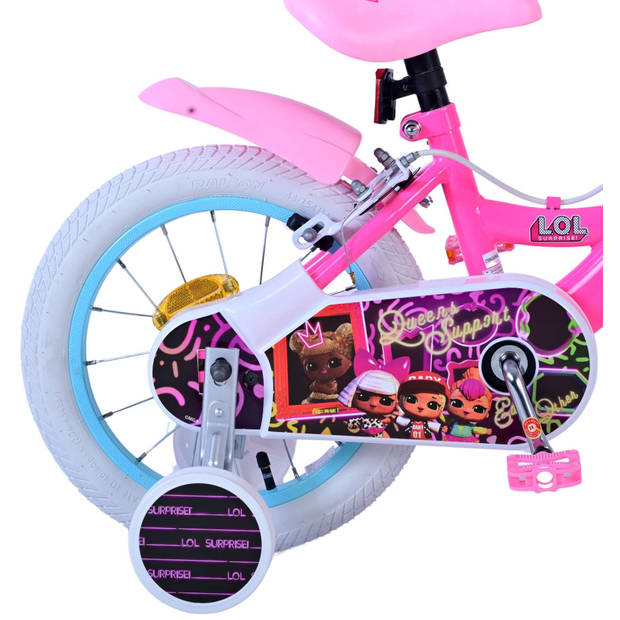 LOL Surprise Kinderfiets - Meisjes - 14 inch - Roze - Twee handremmen