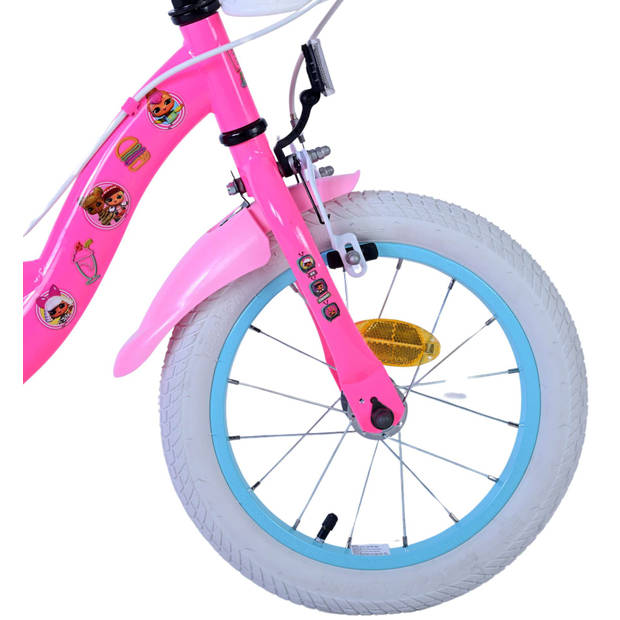 LOL Surprise Kinderfiets - Meisjes - 14 inch - Roze - Twee handremmen