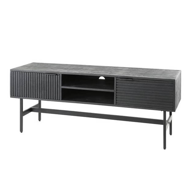 Hoyz Collection - TV-meubel Marina - 40x140x55cm - Massief Mango Zwart