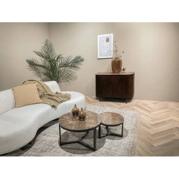 Livingfurn - Salontafel Senna Emperador 80cm - Marmer