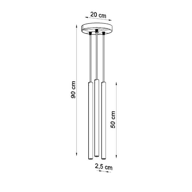 Sollux Hanglamp Pastelo 3 lichts Ø 20 cm wit