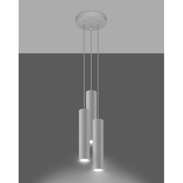 Sollux Hanglamp Lagos 3 lichts Ø 20 cm wit