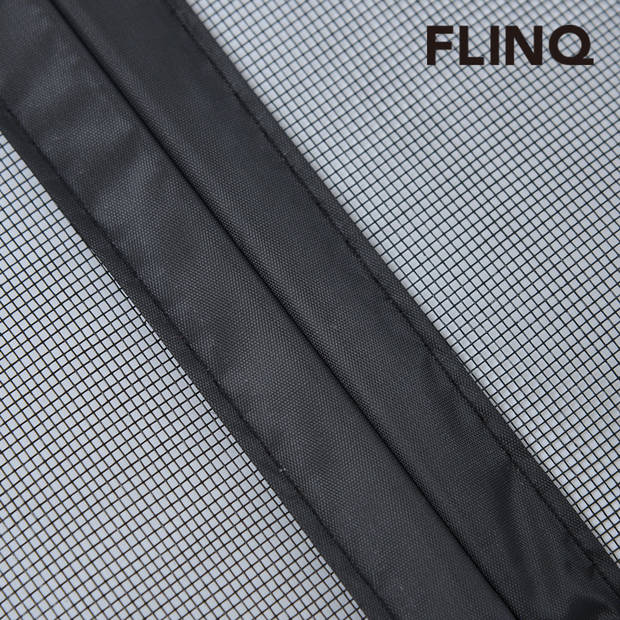 FlinQ Vliegengordijn - Deurgordijn - Hordeur - Magnetisch - 101 x 210 cm - Zwart/Grijs