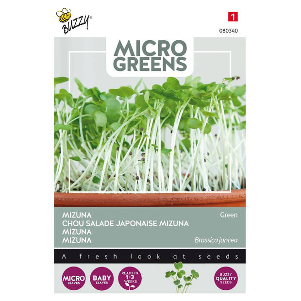 5 stuks - Buzzy - Microgreens Mizuna