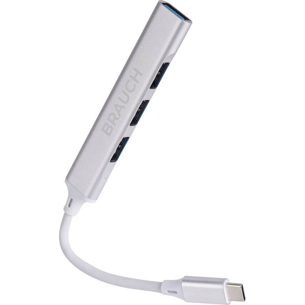 Brauch Docking Station 5 in 1 USB-A USB-B USB-C USB-D Mac en Windows - Grijs