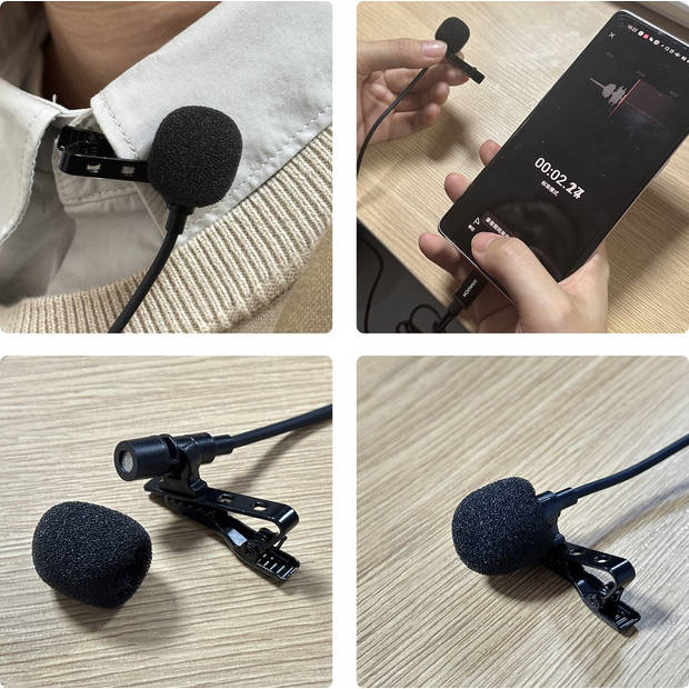 Brauch Lavalier Microphone PC-Smartphone-USB-C Compatibel met Koptelefoon - Microfoon