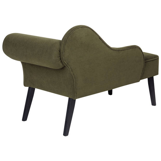 Beliani BIARRITZ - Chaise longue-Groen-Polyester