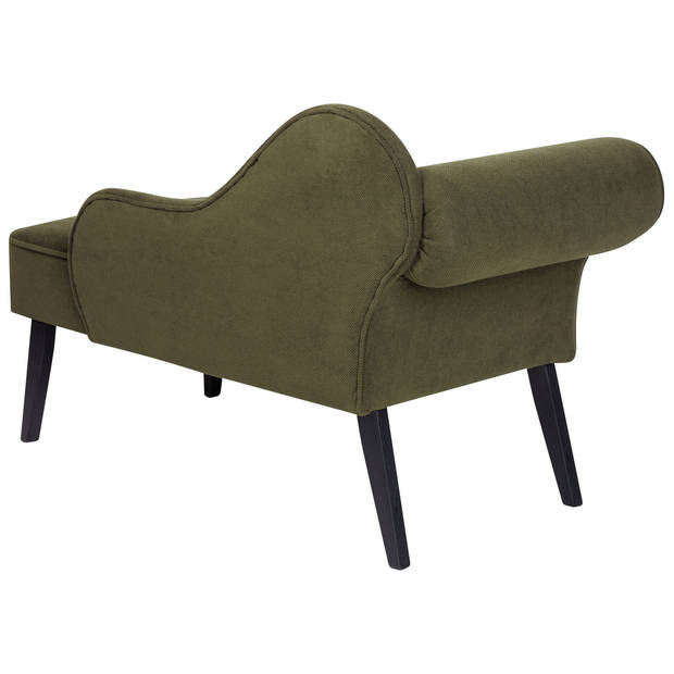 Beliani BIARRITZ - Chaise longue-Groen-Polyester