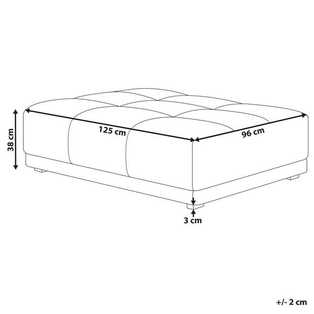 Beliani TORPO - Ottomaan-Grijs-Polyester