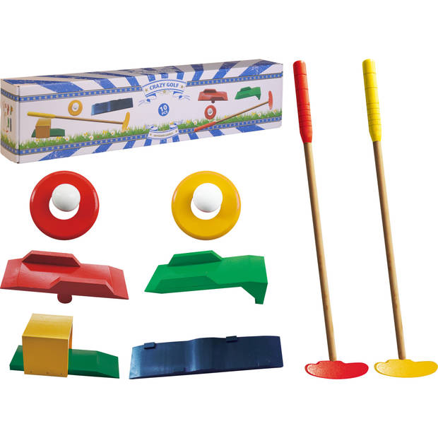 Free and Easy Houten speelgoed minigolfset 10-delig