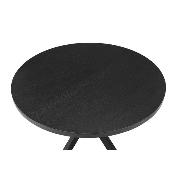 Giga Meubel - Eettafel Rond 120cm - Zwart - 2-4 Personen - Vancouver