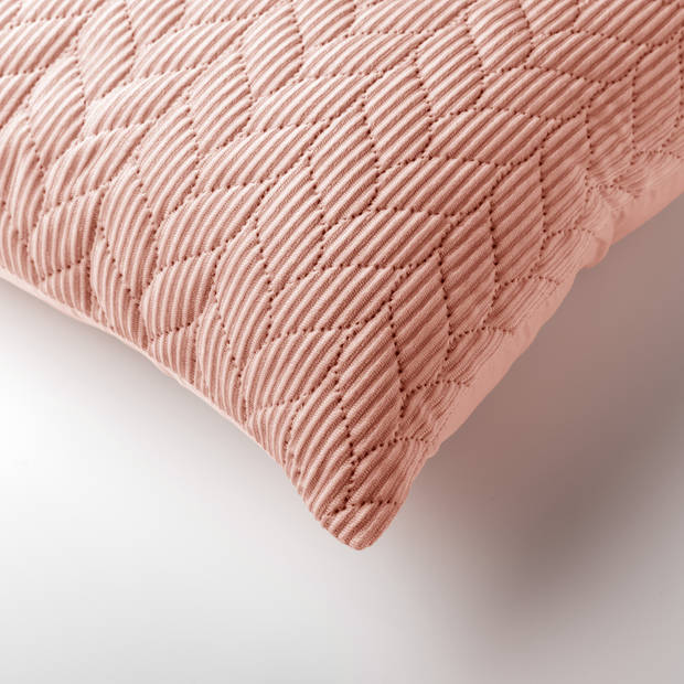 Dutch Decor - NORA - Sierkussen 40x60 cm - 3D patroon - heerlijk zacht - Cork - roze