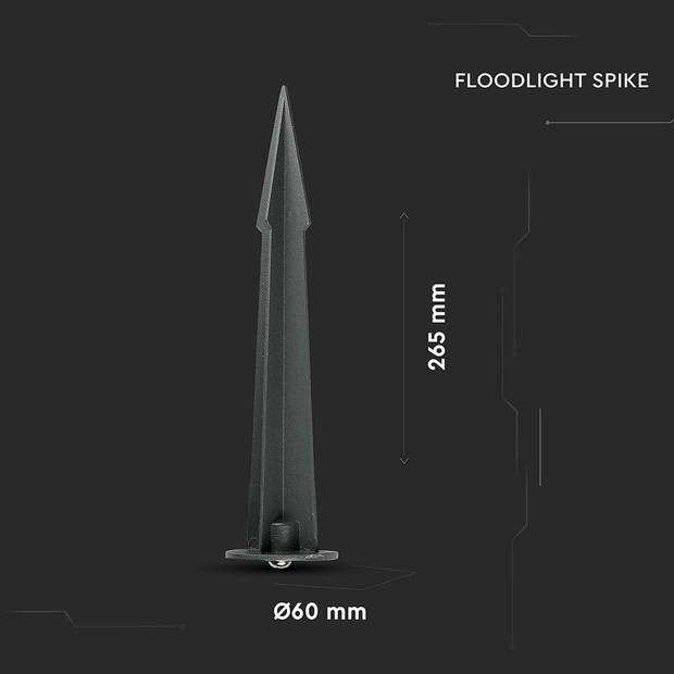 V-TAC VT-855-G Grijze LED Schijnwerper - Spike -IP65