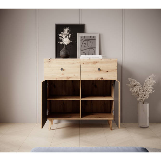 Meubella Dressoir Bali - Eiken - 90 cm