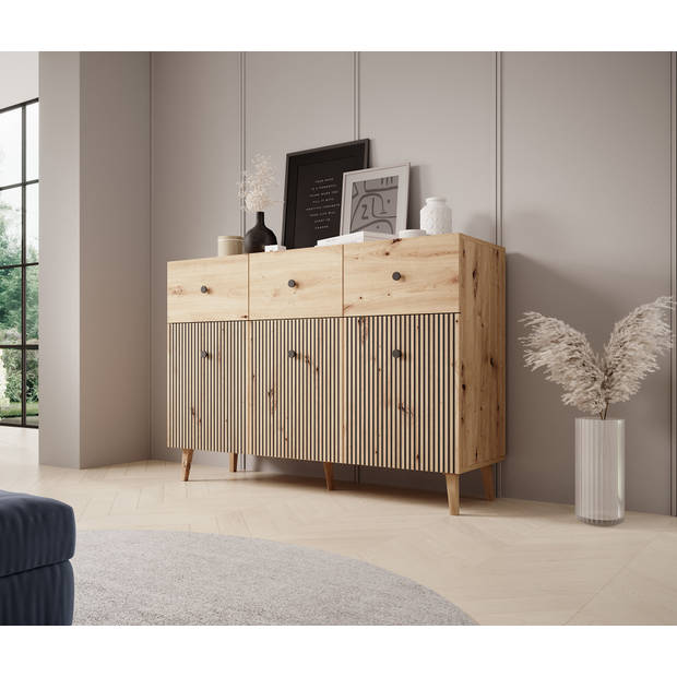 Meubella Dressoir Bali - Eiken - 135 cm