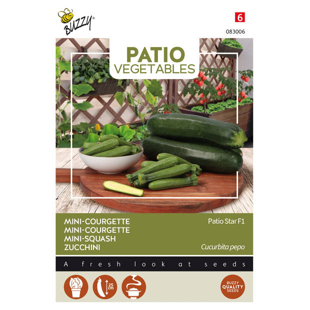 Buzzy - Patio Veggies, Courgette Patio Star F1