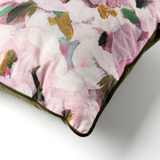 Dutch Decor - LILIANNE - Sierkussen 45x45 cm - gestileerde bloemenprint - Antler - multicolor