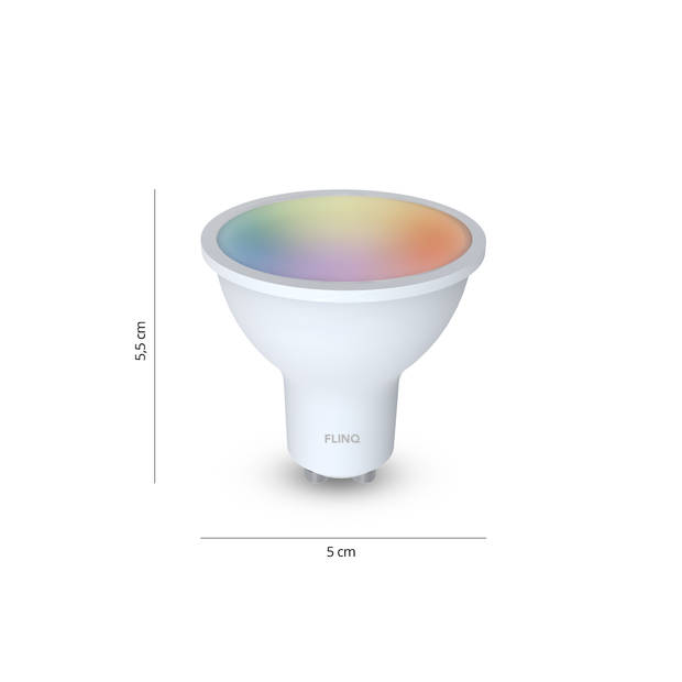 FlinQ Smart Gu10 - Slimme Lampen- 2-pack - Wit