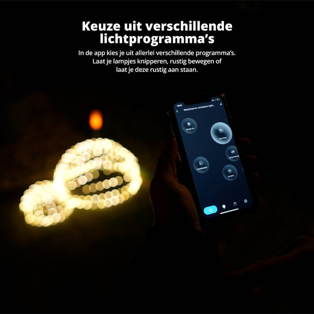 FlinQ Slimme Lichtbol - Hanglamp - Binnen & Buiten - Ø 60 CM - Zwart