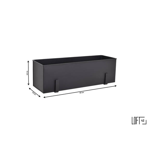 LOFT42 Flora Wand Plantenbak Large - Opbergbox - Metaal - Mat Zwart