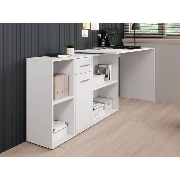 Meubella Bureau Crister - Wit - 122 cm