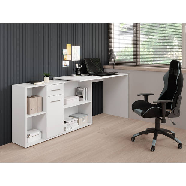 Meubella Bureau Crister - Wit - 122 cm