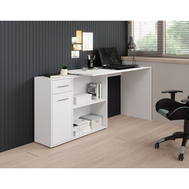 Meubella Bureau Nomi - Wit - 120 cm