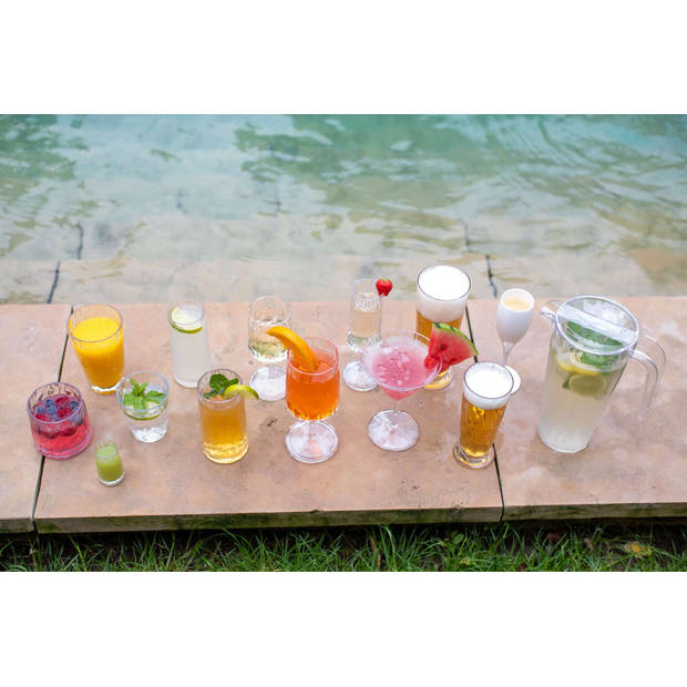 Koziol - Superglas Club No. 12 Cocktailglas 250 ml Set van 6 Stuks - Kunststof - Transparant