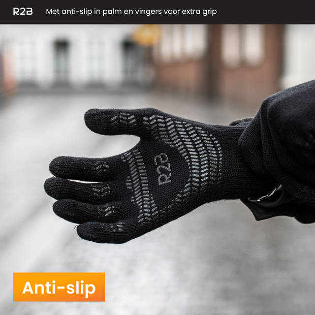 R2B® Touchscreen handschoenen heren / dames winter - Maat XL - Model Antwerpen - Scooter / Fiets / Wandelen