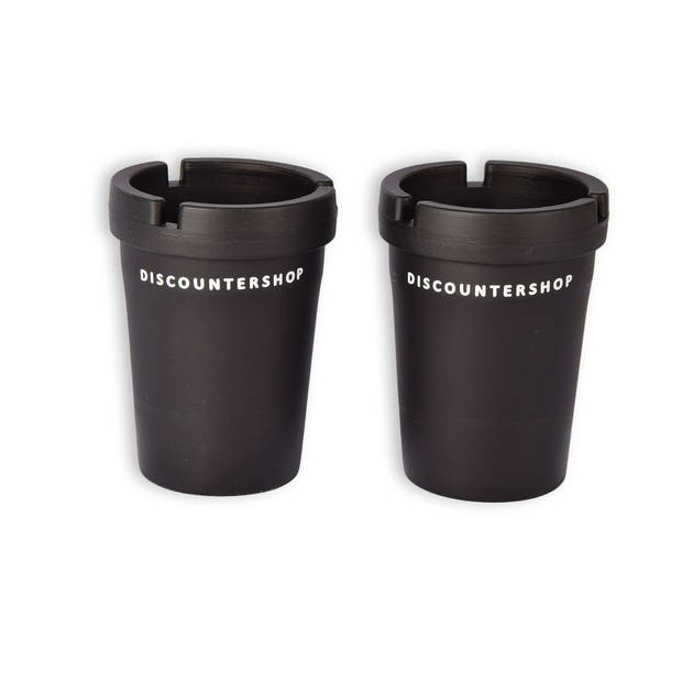 2 pieces Car ashtray ashtray black plastic 104g Car accessories 8cm*11cm