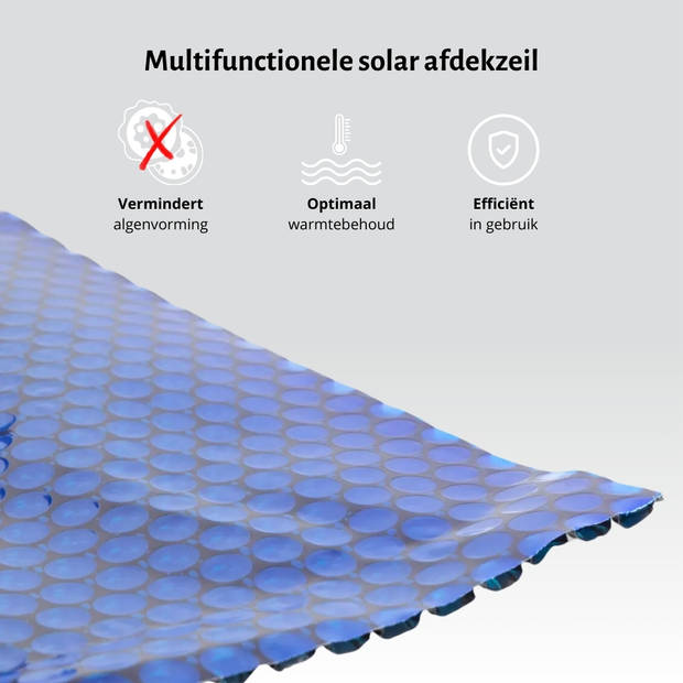 WAYS D'luxe - Solarzeil ø244 cm - Zwart/Blauw - Rond - 200 micron