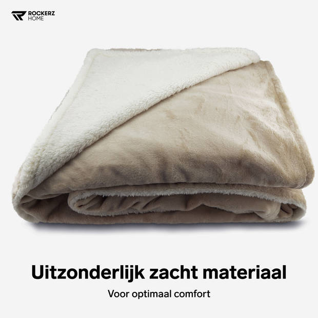 Elektrische deken - Afmetingen 160 x 130 cm - 9 warmtestanden - Automatische uitschakeling - XL snoer - Beige