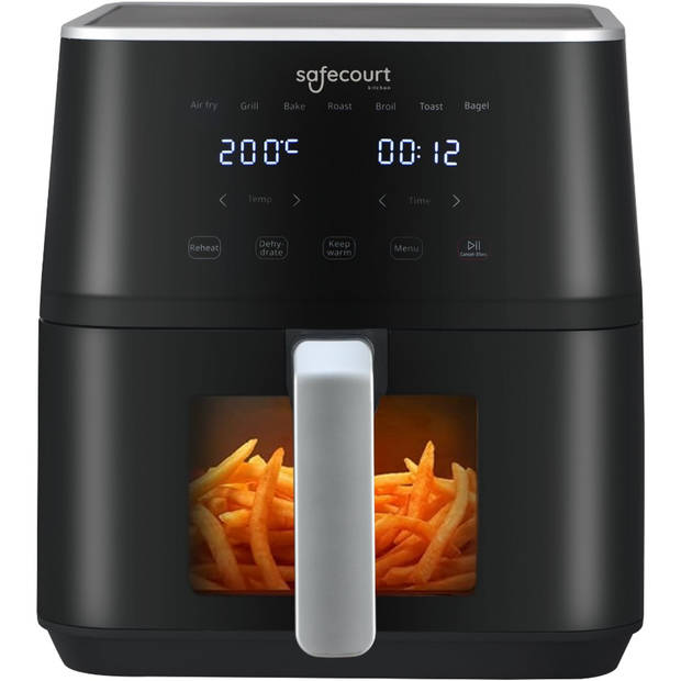 Safecourt Kitchen Airfryer XL - Heteluchtfriteuse - 1700W - 5L Inhoud - 40ºC tot 200ºC - Zwart