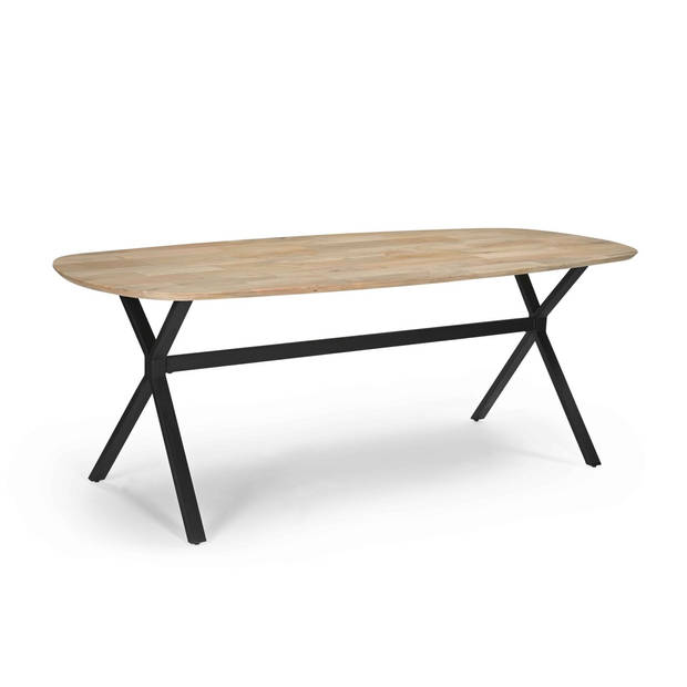 Giga Meubel - Eettafel 220cm - Deens Ovaal - Naturel Mangohout - Famke