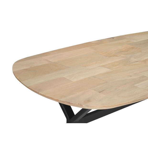 Giga Meubel - Eettafel 220cm - Deens Ovaal - Naturel Mangohout - Famke