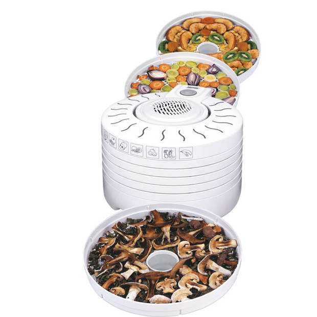 MPM - Voedseldroger - Elektrische Dehydrator - 5 Laags - BPA-vrij - 250 W - Wit