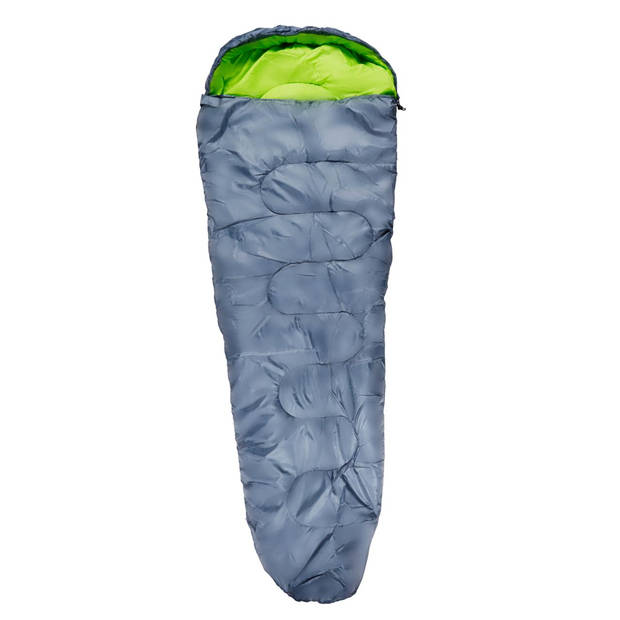 Camp Active Mummy Slaapzak - Zomerslaapzak voor 5°C tot 10°C - 210 x 80 cm - Grijs/ Geel