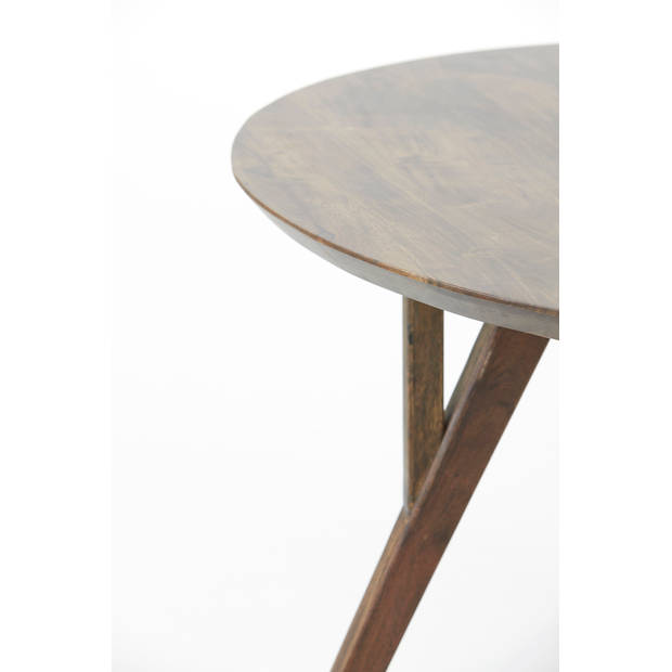 Light&living Eettafel Ø140x76 cm QUENZA acacia hout donker bruin