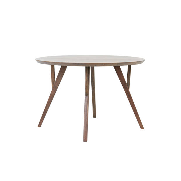 Light&living Eettafel Ø140x76 cm QUENZA acacia hout donker bruin