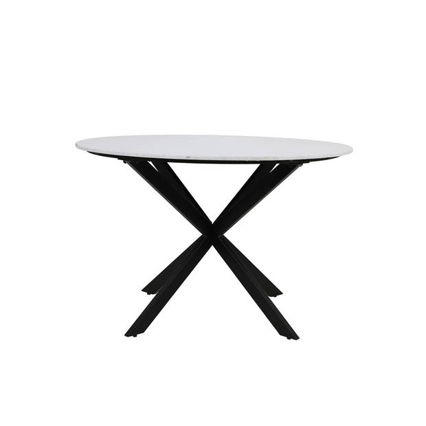 Light&living Eettafel Ø120x78 cm TOMOCHI marmer wit+zwart