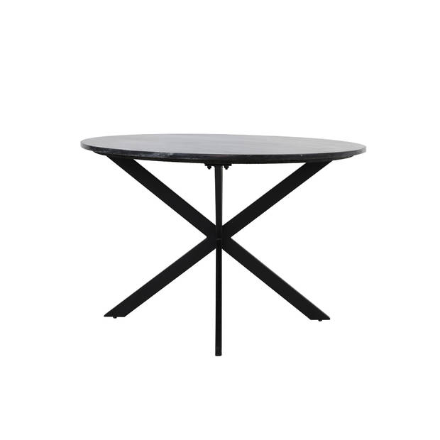 Light&living Eettafel Ø120x78 cm TOMOCHI marmer zwart-zwart