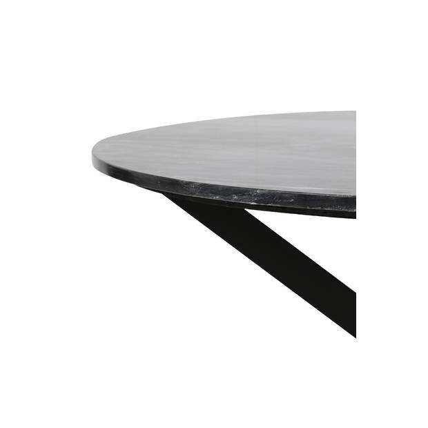 Light&living Eettafel Ø120x78 cm TOMOCHI marmer zwart-zwart