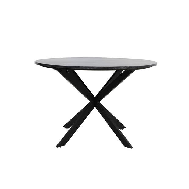 Light&living Eettafel Ø120x78 cm TOMOCHI marmer zwart-zwart