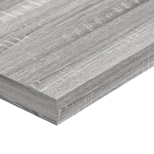 vidaXL Wandschappen 4 st 80x10x1,5 cm bewerkt hout grijs sonoma eiken