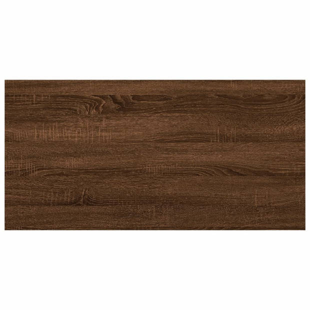 vidaXL Wandschappen 8 st 40x20x1,5 cm bewerkt hout bruin eikenkleur