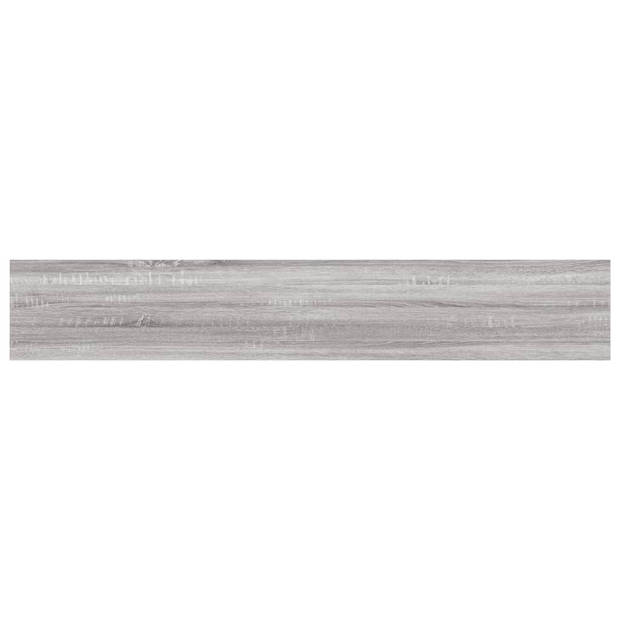 vidaXL Wandschappen 4 st 60x10x1,5 cm bewerkt hout grijs sonoma eiken
