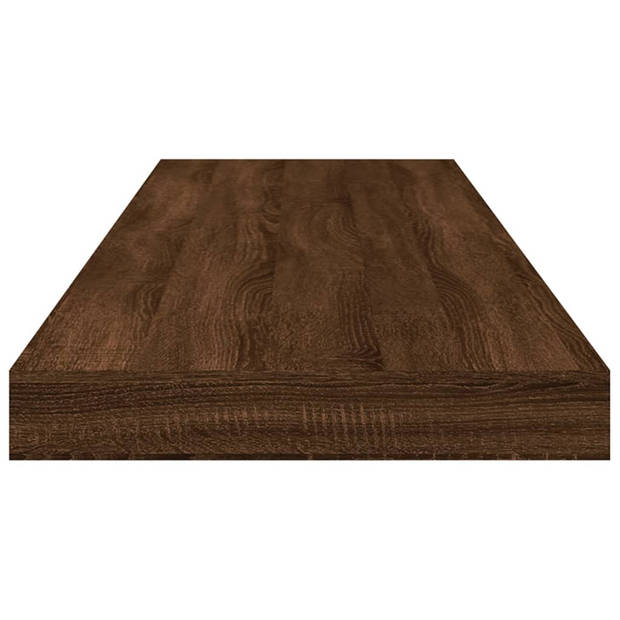 vidaXL Wandschappen 4 st 80x10x1,5 cm bewerkt hout bruin eikenkleur