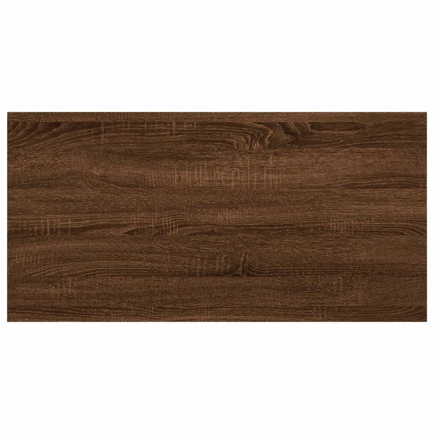 vidaXL Wandschappen 4 st 60x20x1,5 cm bewerkt hout bruineikenkleurig